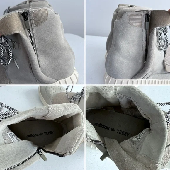 Adidas Yeezy 750 Boost High Top Sneakers 12 Gray Brown Kanye West Suede Boots - Picture 14 of 16